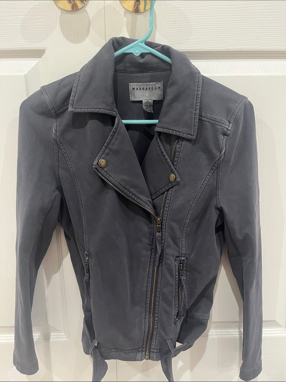 Marrakech Women's Slate Grey Moto Jacket